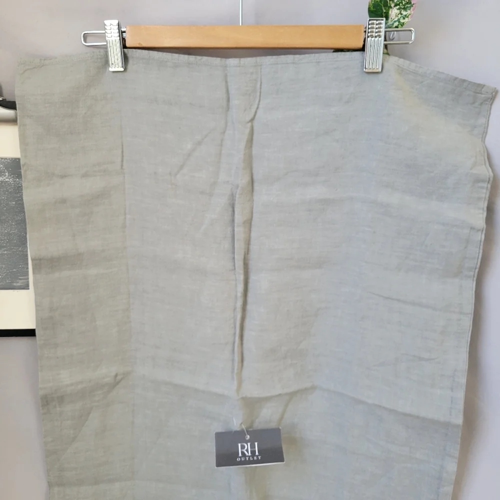 NEW Restoration Hardware Stonewashed Linen Standard Pillowcase Gray Fog